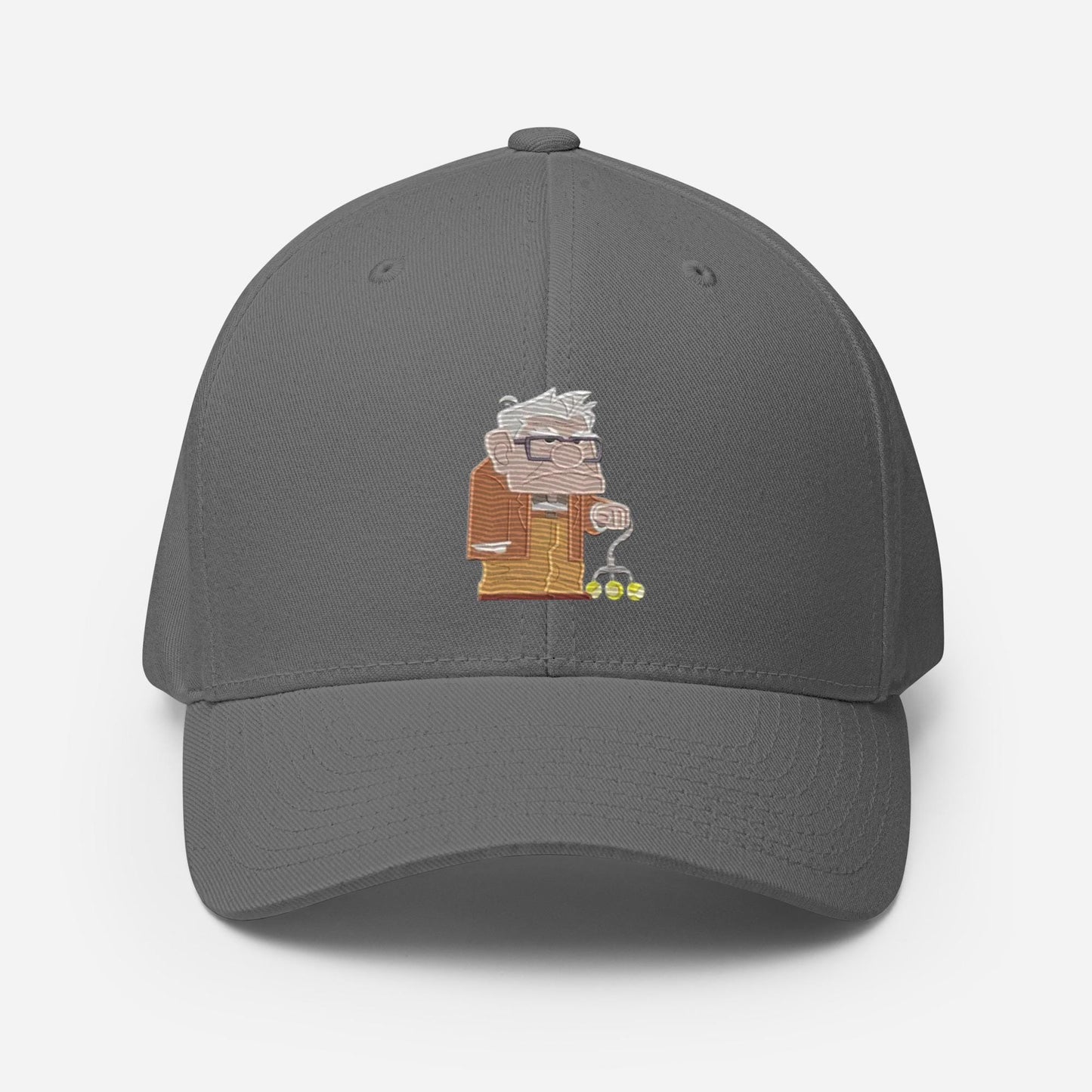 Disney Up Carl Embroidered Dad Hat, FlexFit Structured Twill Cap