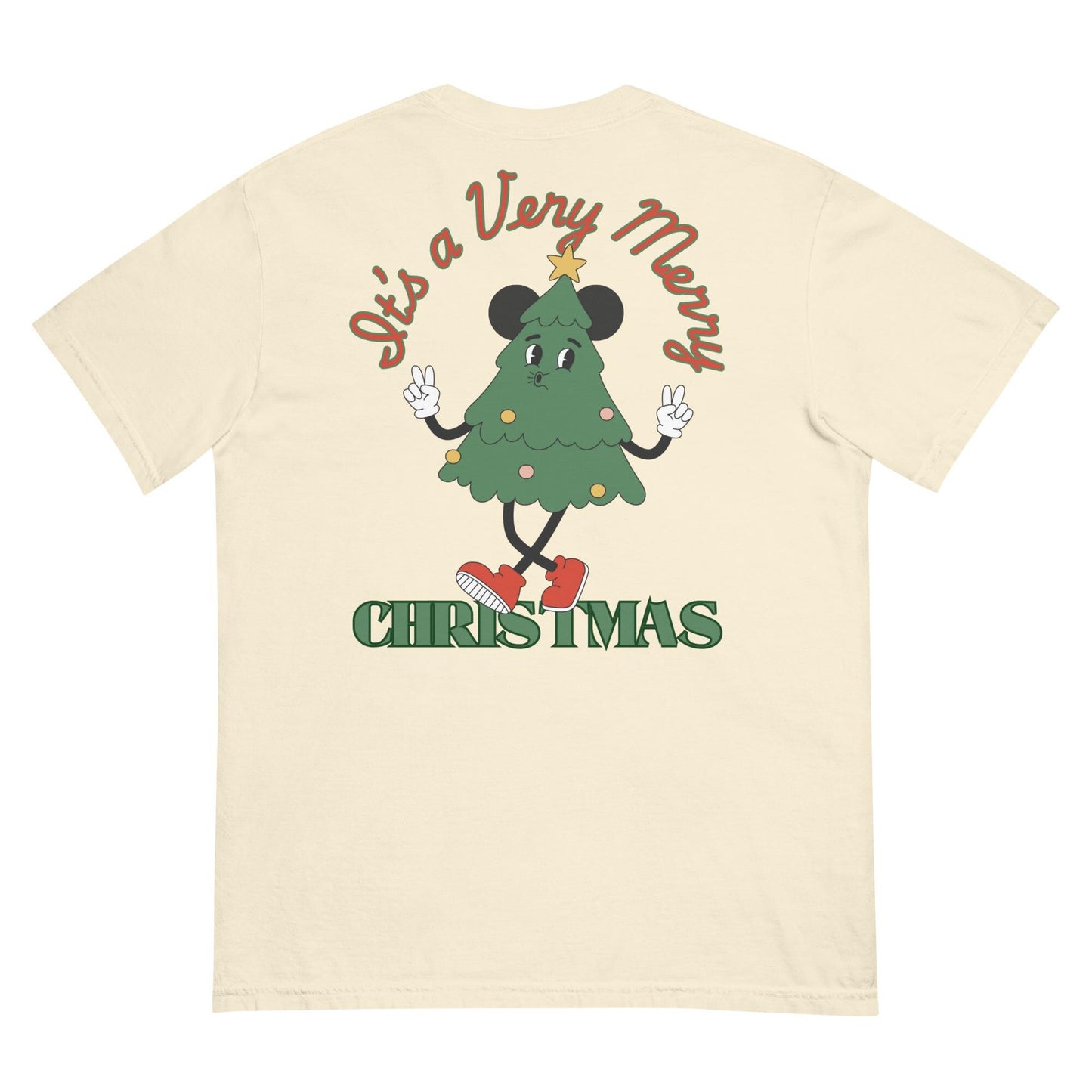 Mickey Christmas Tree Comfort Colors T-Shirt, Disney Family Shirts