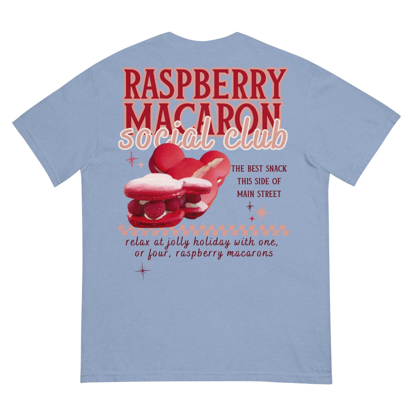 Raspberry Macaron Social Club Comfort Colors Shirt, Disneyland Foodie Tee