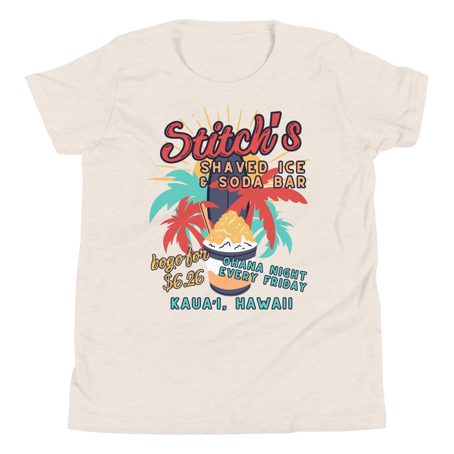 Disney Inspired Lilo and Stich, Stitch's Shaved Ice Youth Bella Canvas Shirt