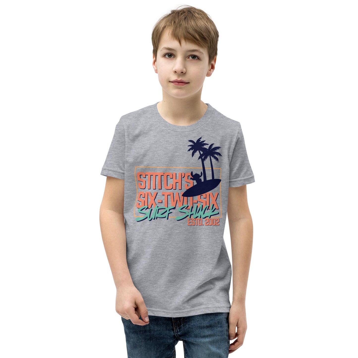 Stitch's Surf Shack Youth Tee, Disney Ohana Bella Canvas Shirt