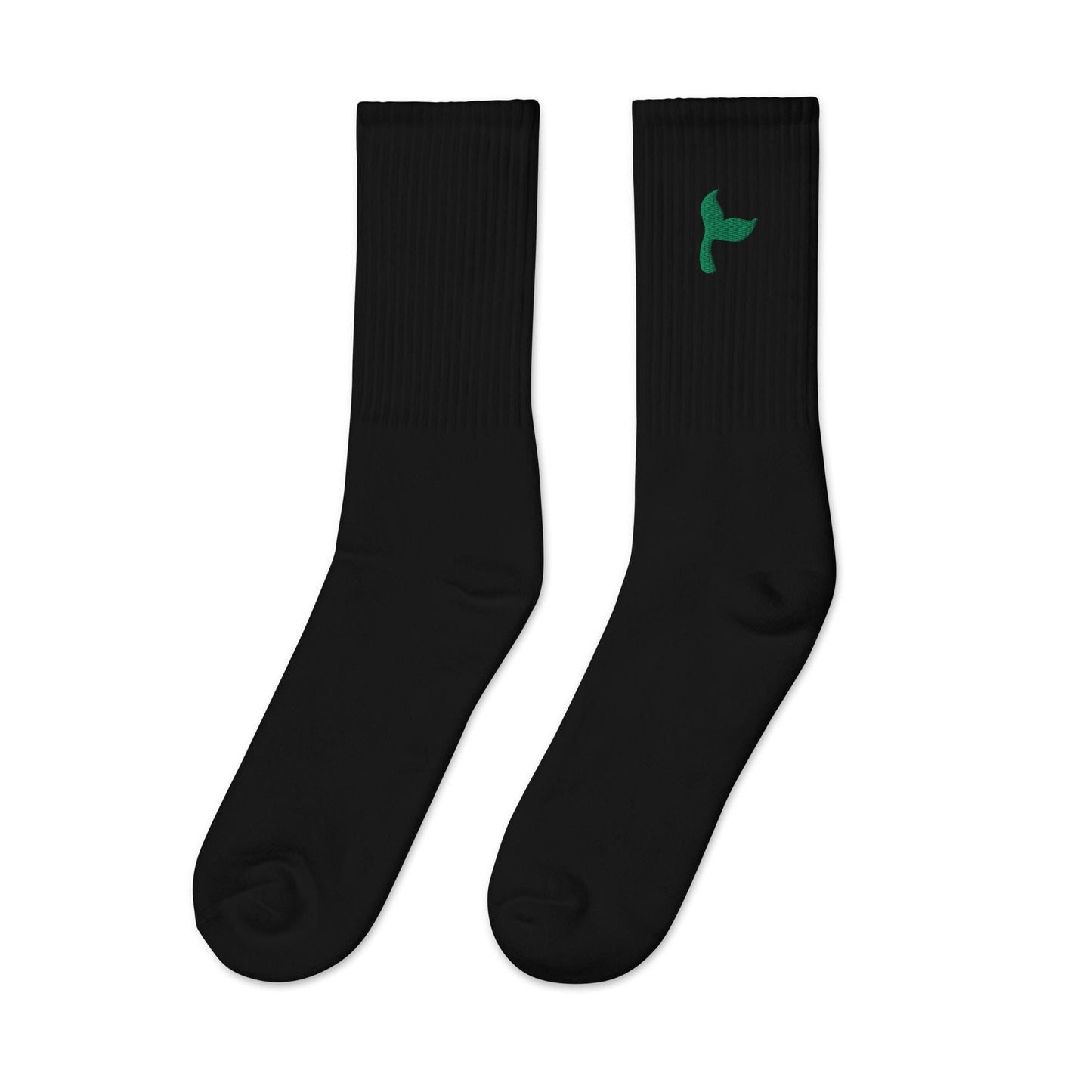 Embroidered Mermaid Tail Socks, Disney Inspired Crew Socks, USA Made