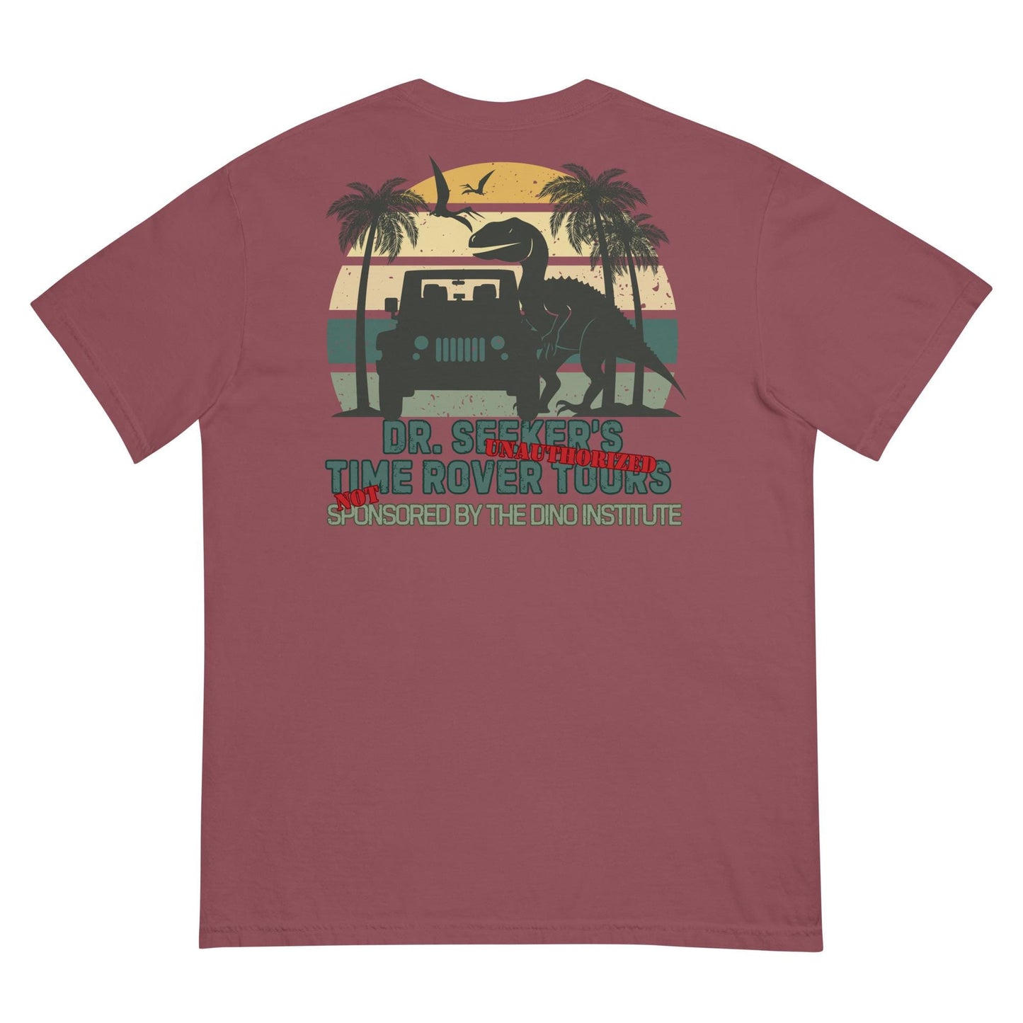 Not Our Dino Comfort Colors Tee: Theme Park Family Shirt