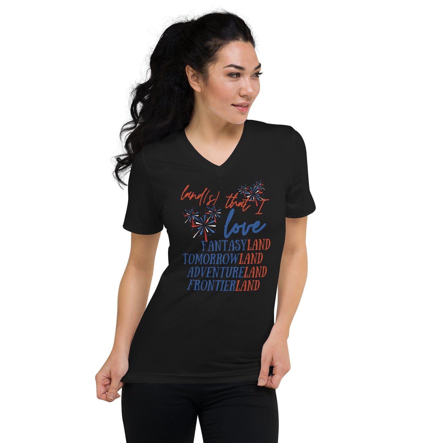 Disney Land(s) That I Love Bella Canvas V-Neck T-Shirt