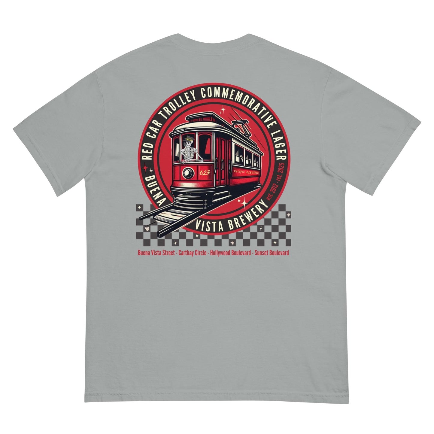 Red Car Trolley Disney Shirt, Yellow Cup Social Club Collab