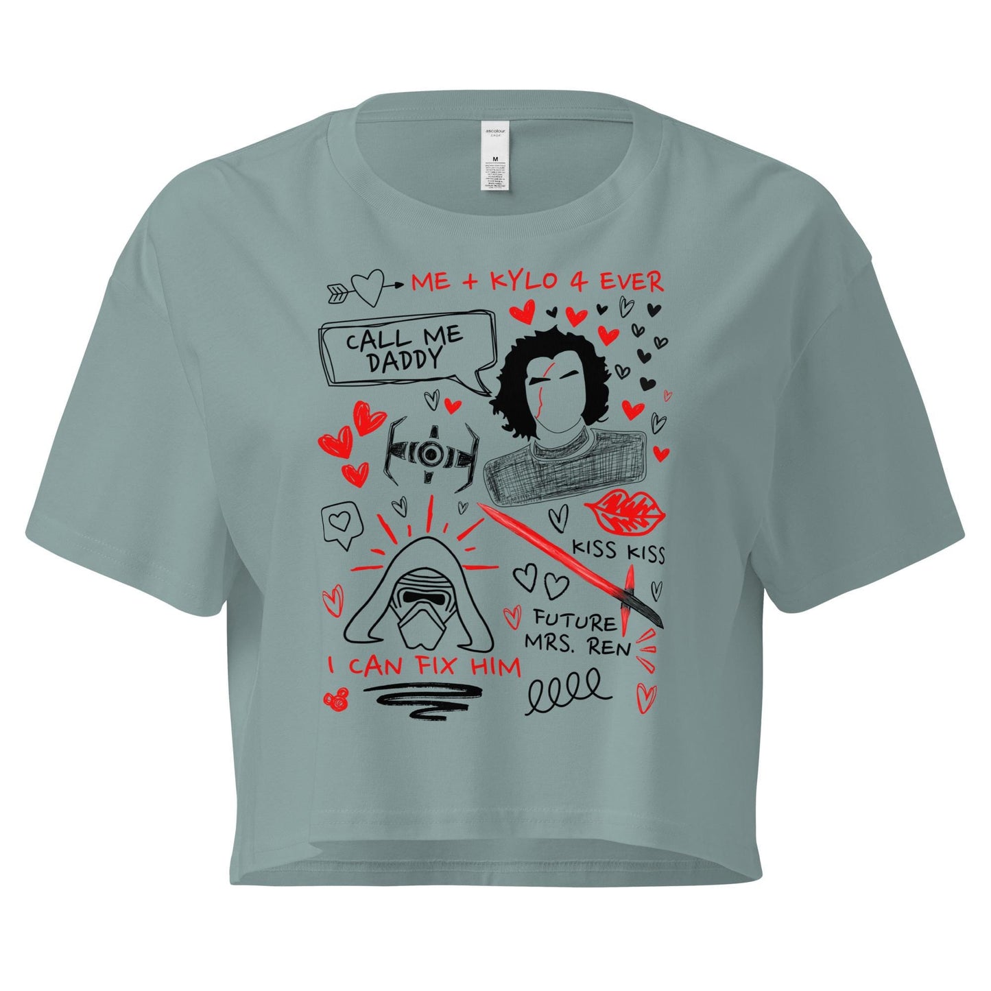 Kylo Ren Crop Top: Star Wars Doodle Sketch Shirt