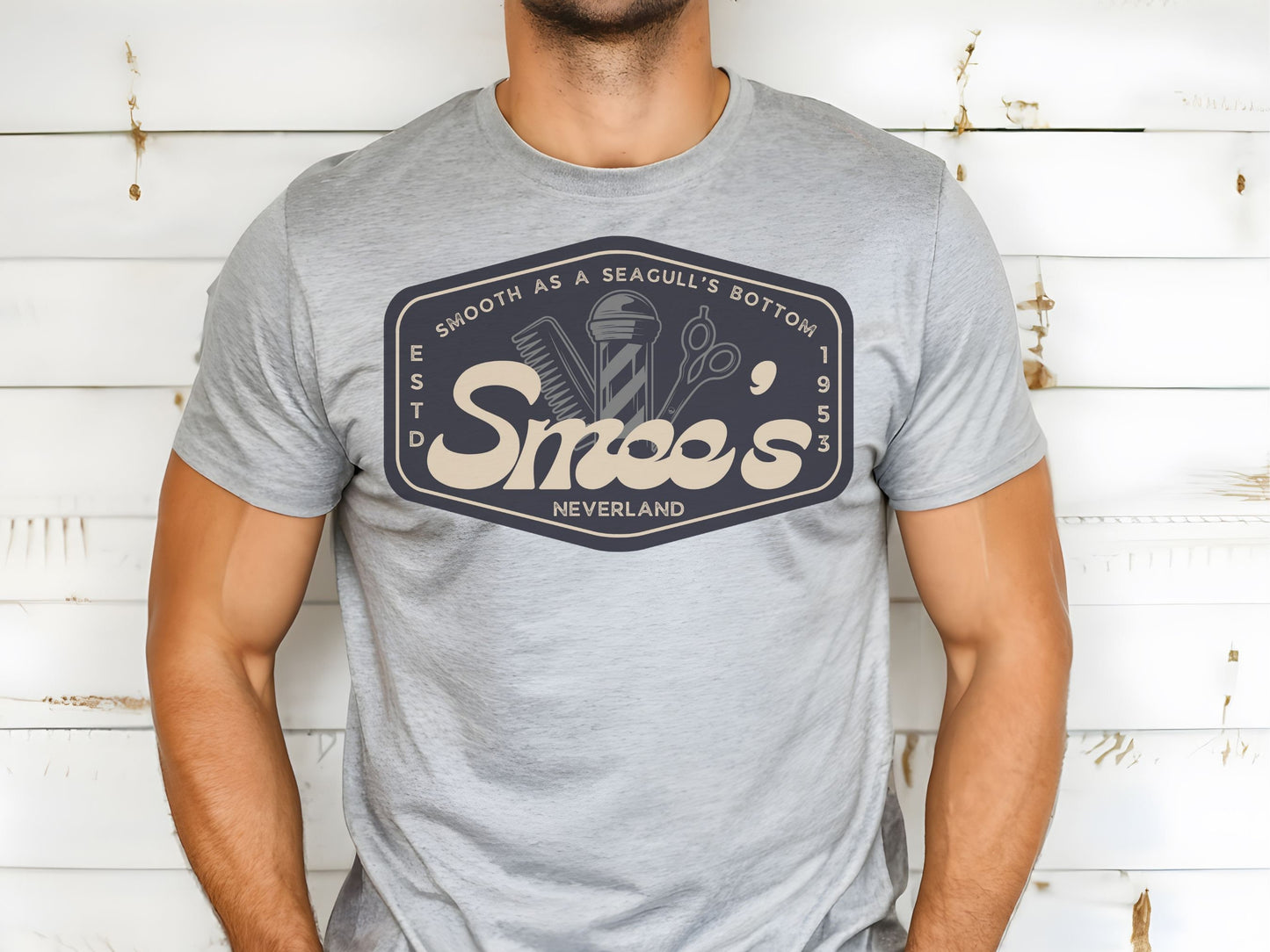 Smee's Barber Shop Bella Canvas T-Shirt, Subtle Disney Dad Shirt