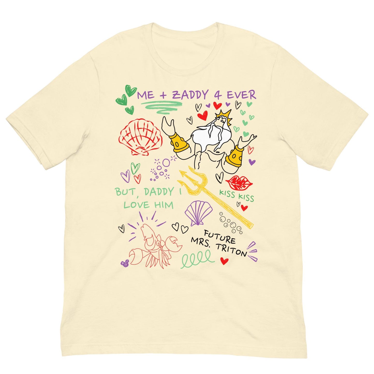 King Triton Doodle Sketch Shirt: Little Mermaid Girls Trip Tee