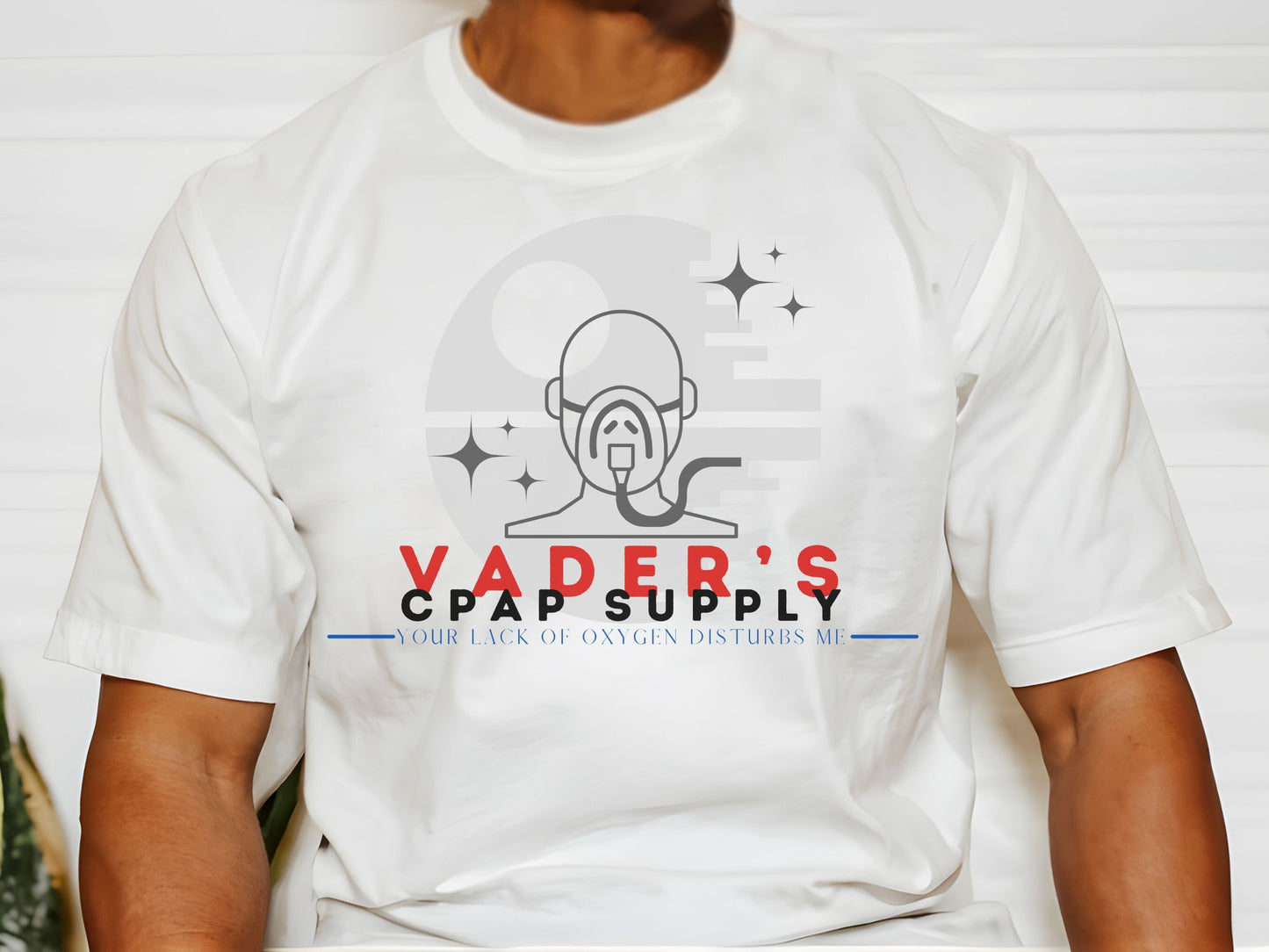 Vader's CPAP Supply Bella Canvas T-Shirt, Subtle Star Wars Disney Dad Shirt