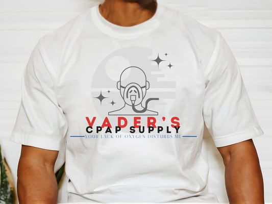 Vader's CPAP Supply Bella Canvas T-Shirt, Subtle Star Wars Disney Dad Shirt