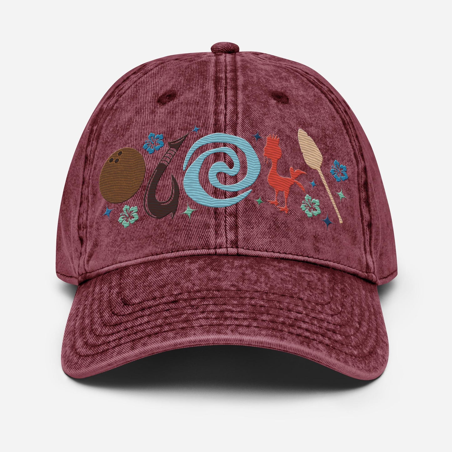 Embroidered Moana Icon Dad Hat, Vintage Disney Inspired Cap