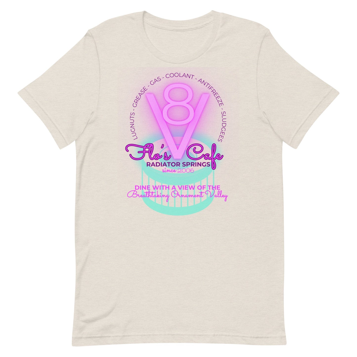Flo's V8 Cafe Disney Shirt, Pixar Cars Inspired Bella Canvas Tee