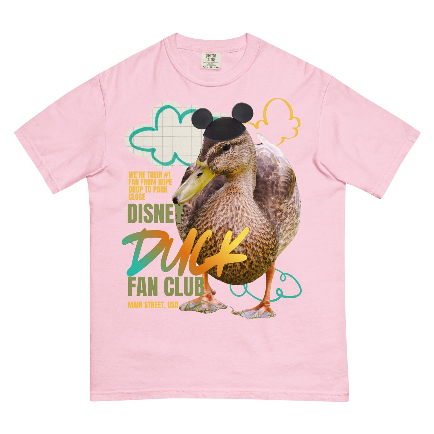 Disney Duck Fan Club Main Street USA Comfort Colors Shirt