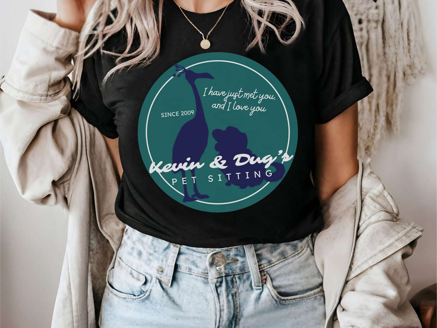 Kevin and Dug Pet Sitting Unisex T-Shirt, Disney Family Vacation Shirt