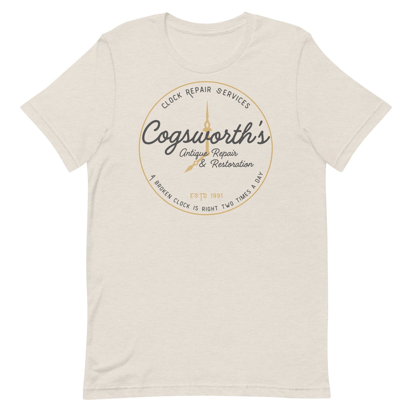 Cogsworth Antique Repair T-Shirt, Beauty and the Beast, Bella Canvas
