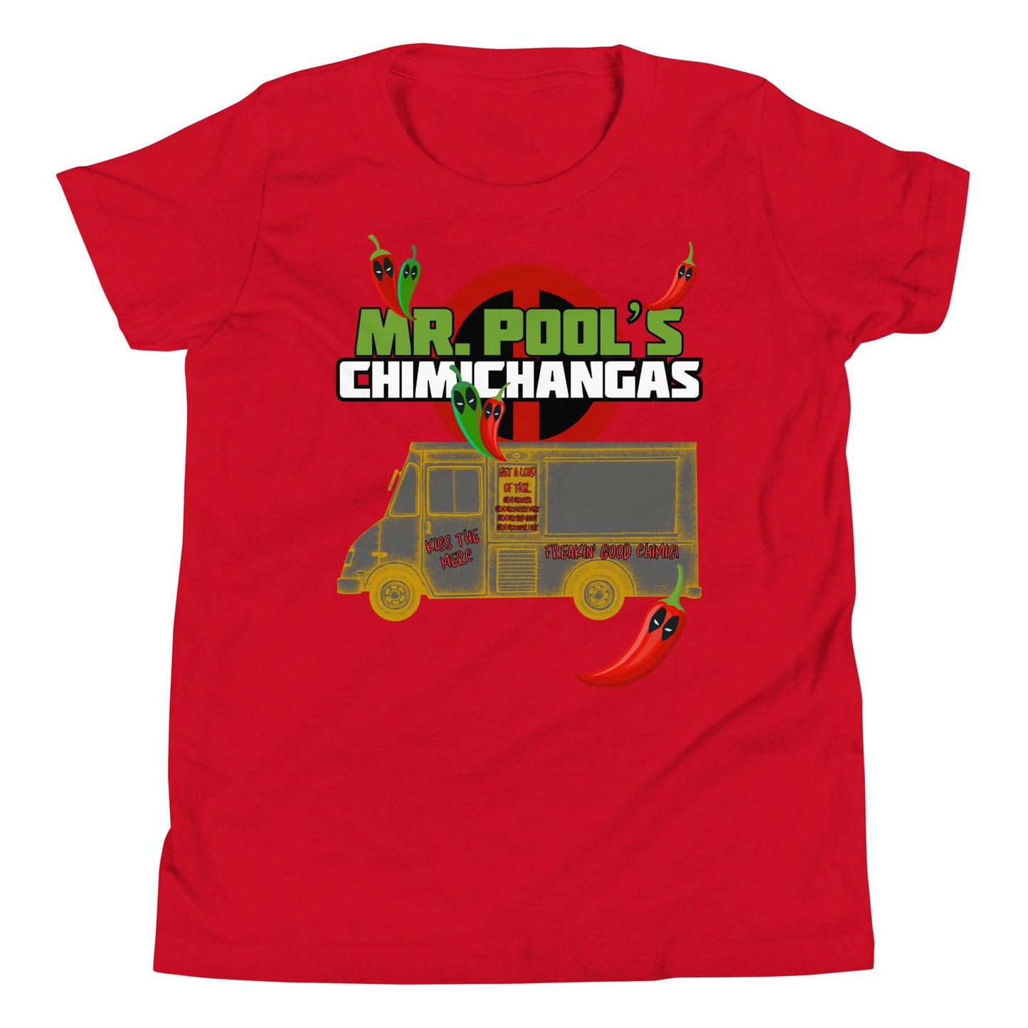 Mr. Pool's Chimis Deadpool Bella Canvas Youth T-Shirt