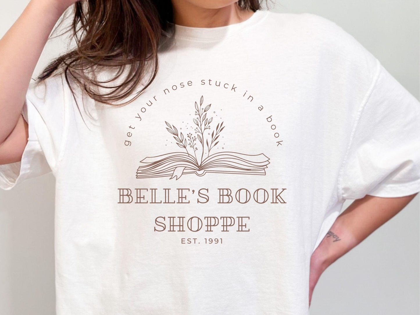 Belle's Book Shoppe Shirt, Comfort Colors Disney Mom Tee
