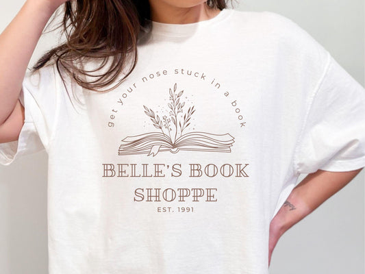 Belle's Book Shoppe Shirt, Comfort Colors Disney Mom Tee