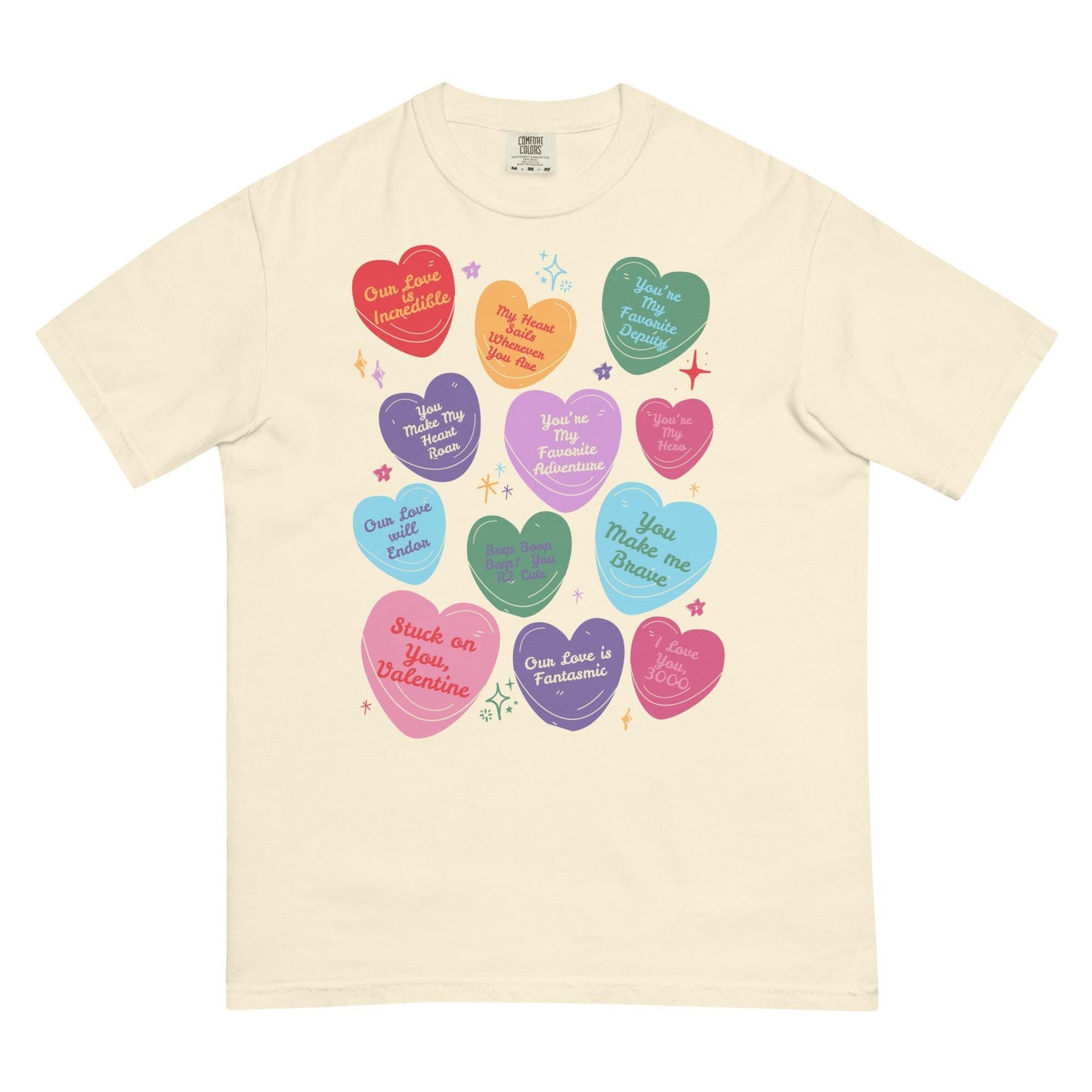 Subtle Disney-Inspired Valentine’s Day Shirt | Disney Conversation Hearts | Trendy Comfort Colors Shirt for Women