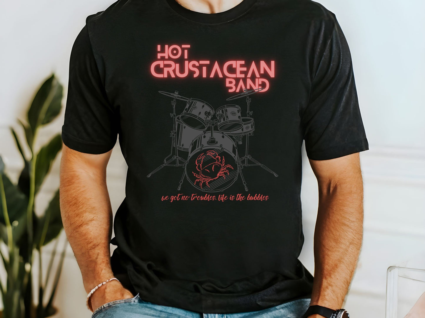 Hot Crustacean Band Bella Canvas Shirt, Subtle Disney Dad Tee