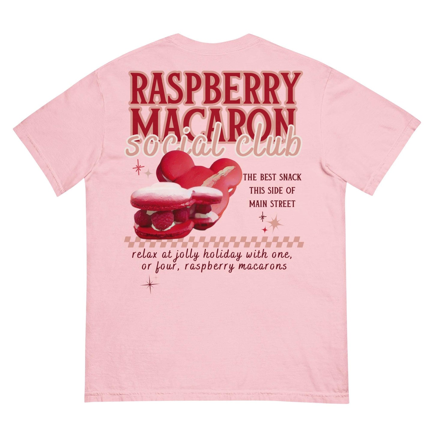 Raspberry Macaron Social Club Comfort Colors Shirt, Disneyland Foodie Tee