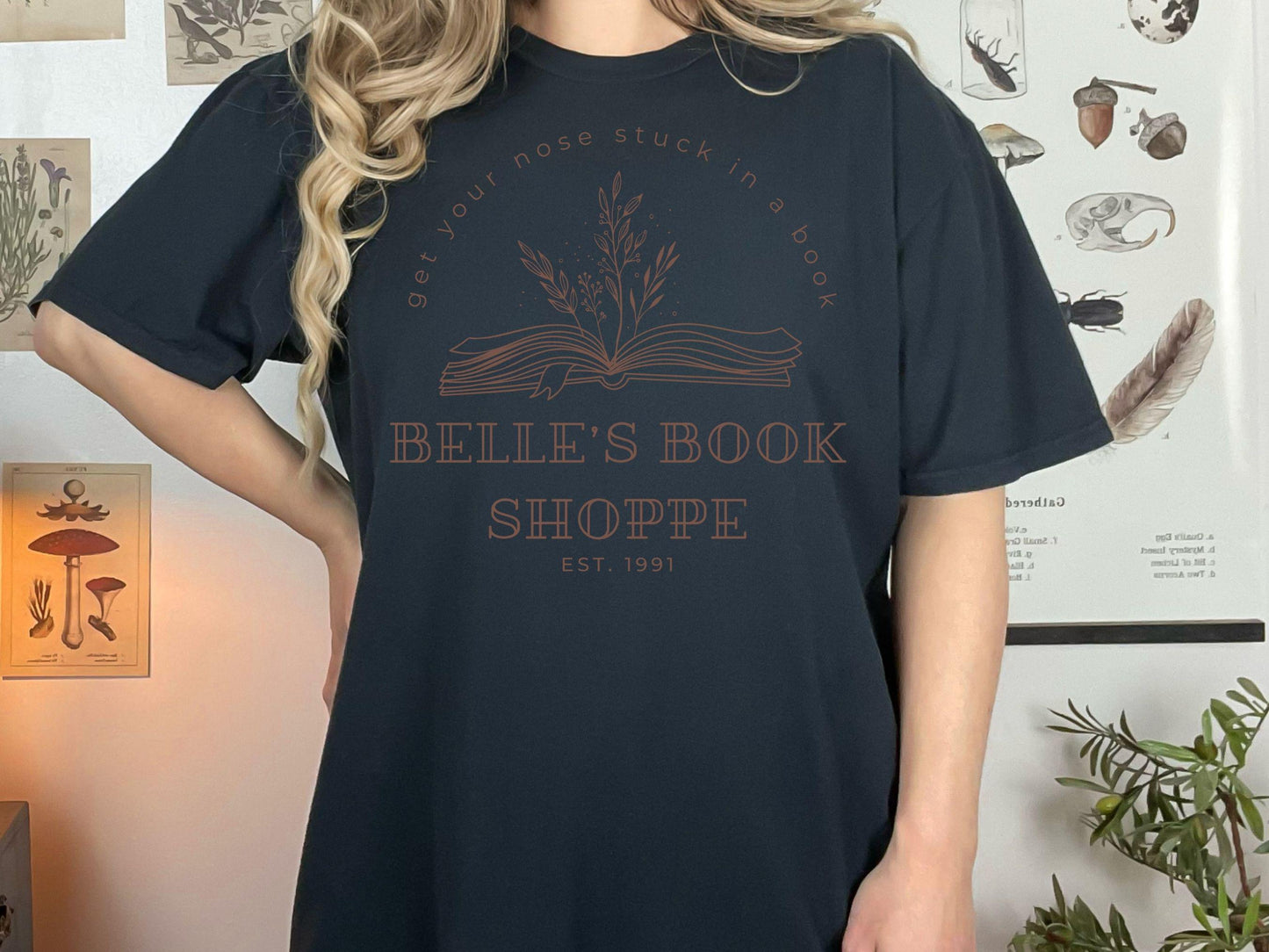 Belle's Book Shoppe Shirt, Comfort Colors Disney Mom Tee