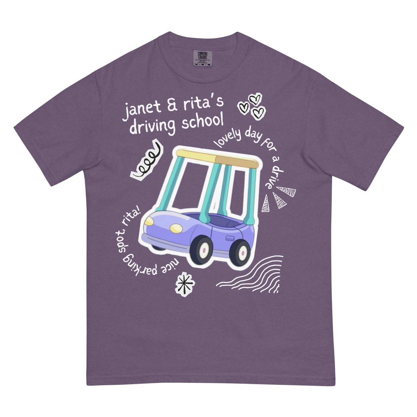 Janet and Rita's Driving School, Funny Bluey Comfort Color Shirt