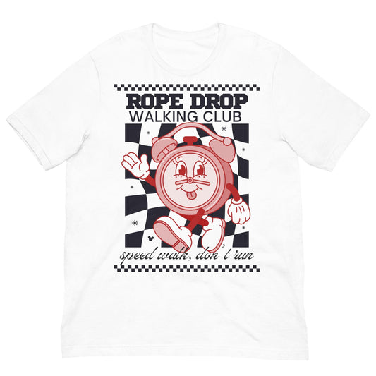 Disney Adult Rope Drop Walking Club Bella Canvas Shirt