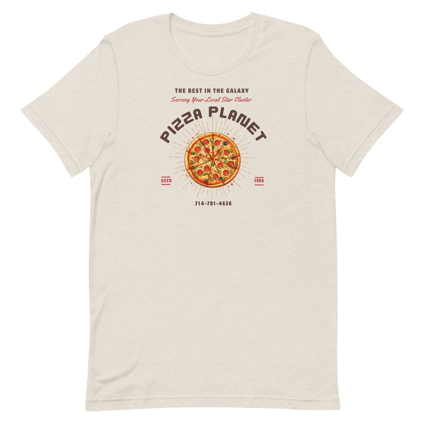 Pizza Planet Bella Canvas T-Shirt, Subtle Disney Dad Shirt