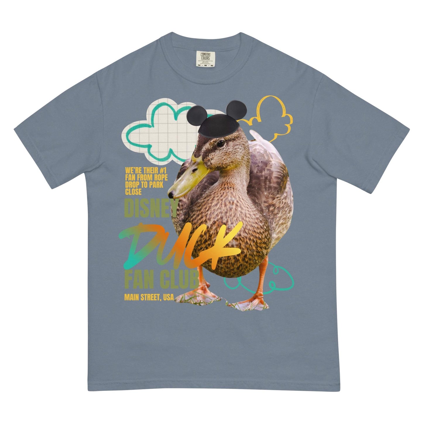 Disney Duck Fan Club Main Street USA Comfort Colors Shirt