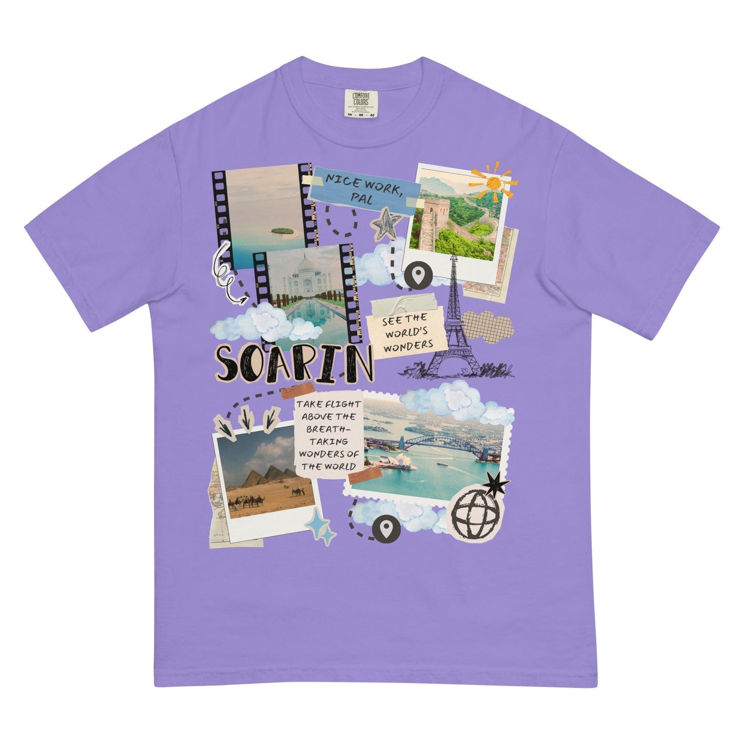 Soarin Disney Adult Scrapbook Comfort Colors Shirt