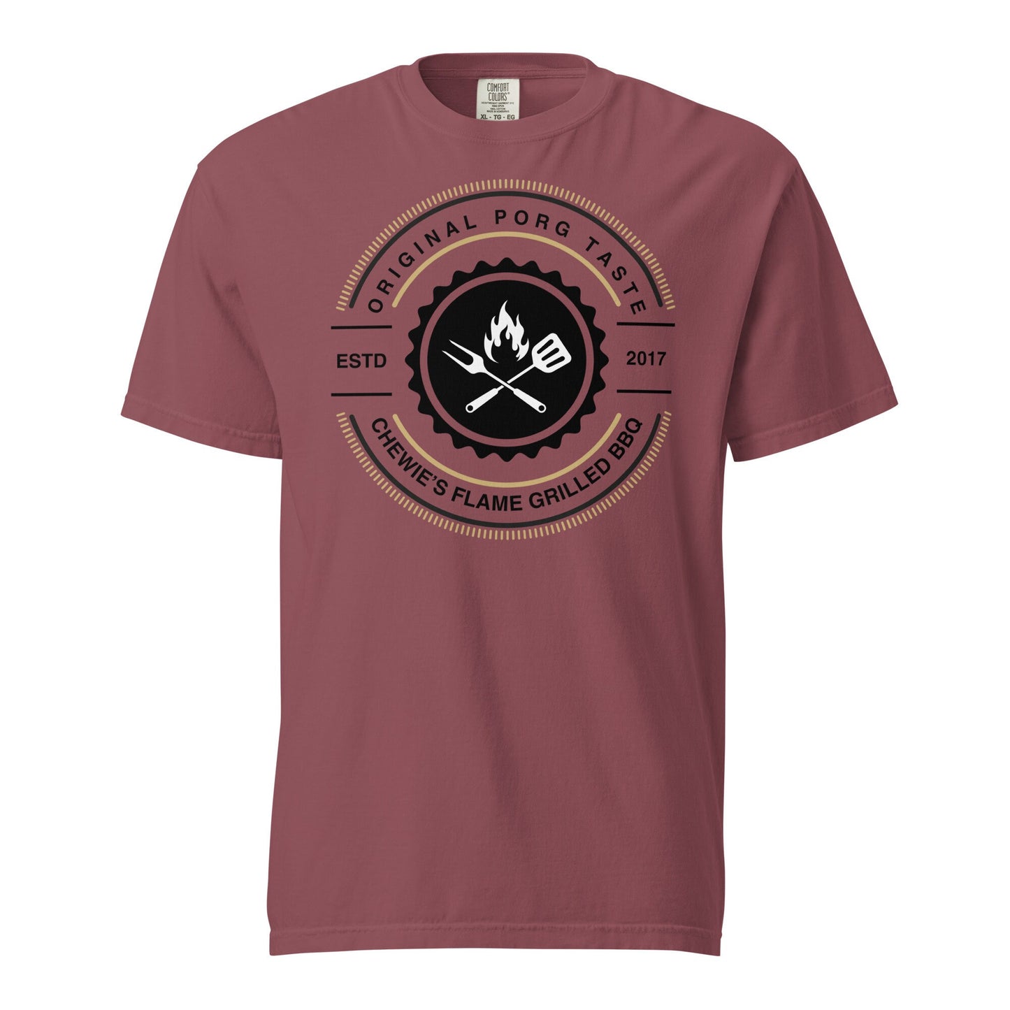 Chewie's Porg BBQ T-Shirt, Comfort Colors Theme Park Tee