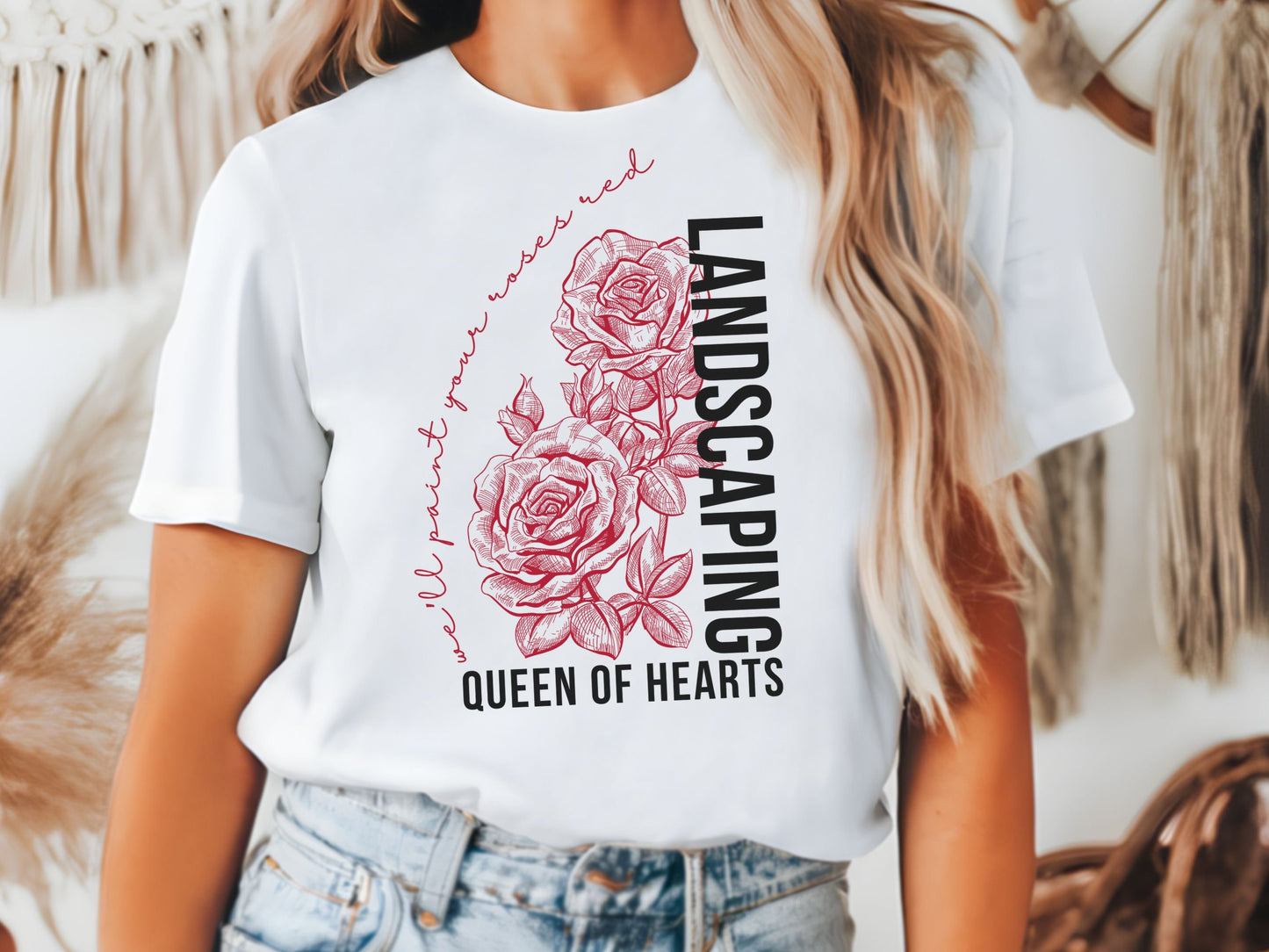 Queen of Hearts Landscaping T-Shirt, Subtle Disney Bella Canvas Tee