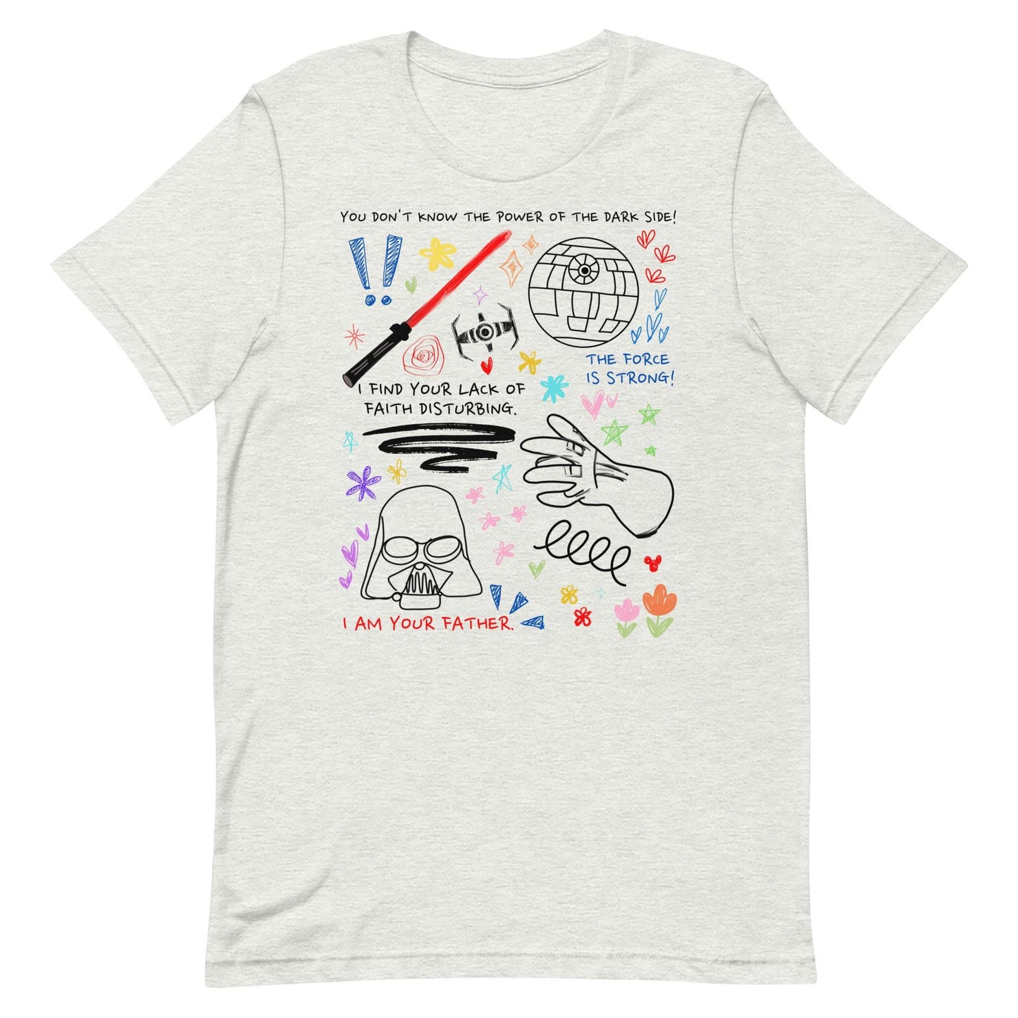 Darth Vader Doodle Sketch Shirt: Star Wars Dark Side Tee