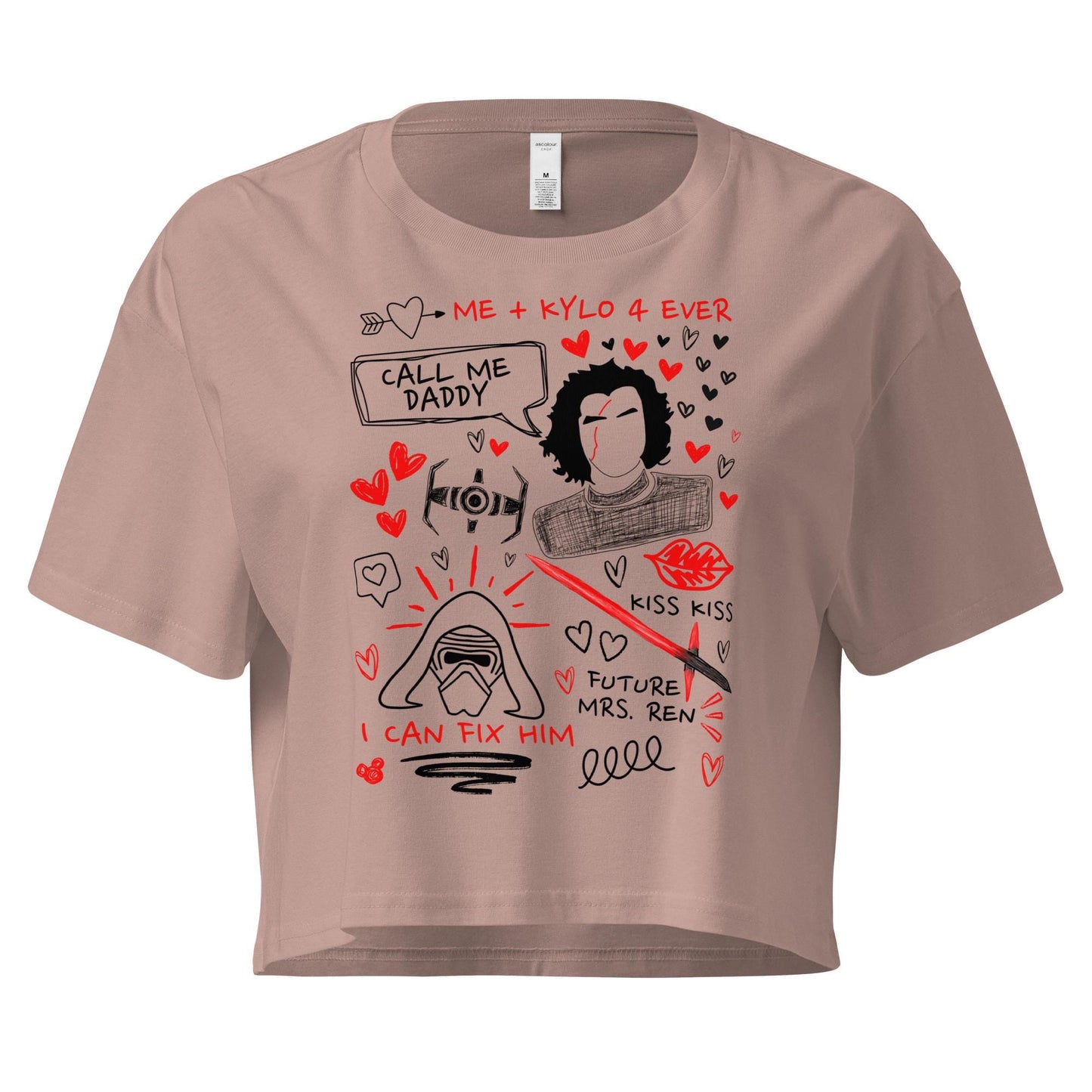 Kylo Ren Crop Top: Star Wars Doodle Sketch Shirt