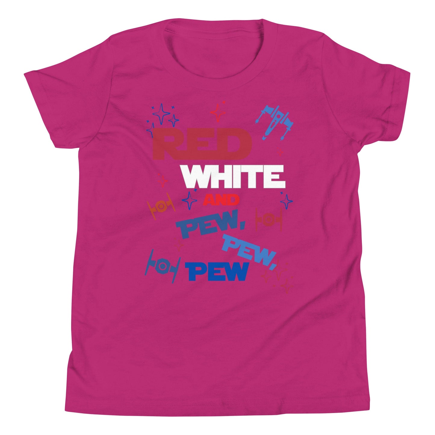 Red White and Pew Pew Disney 4th of July Youth T-Shirt
