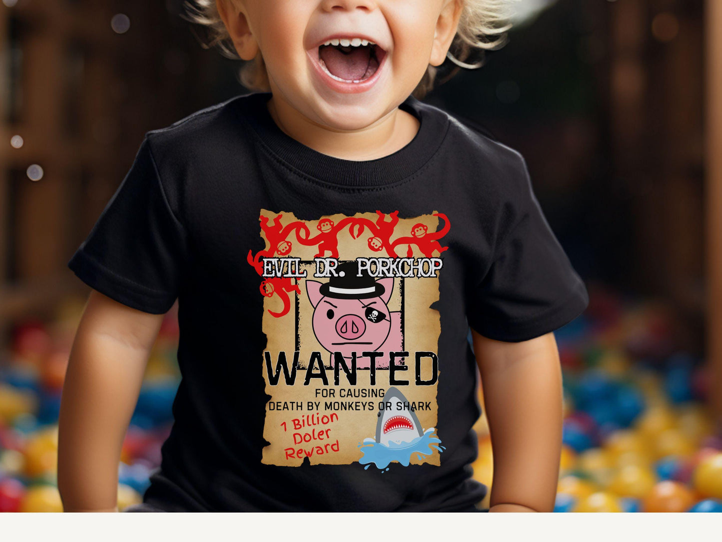 Dr. Evil Porkchop Toddler T-Shirt, Disney Toy Story, Oogie Boogie Bash