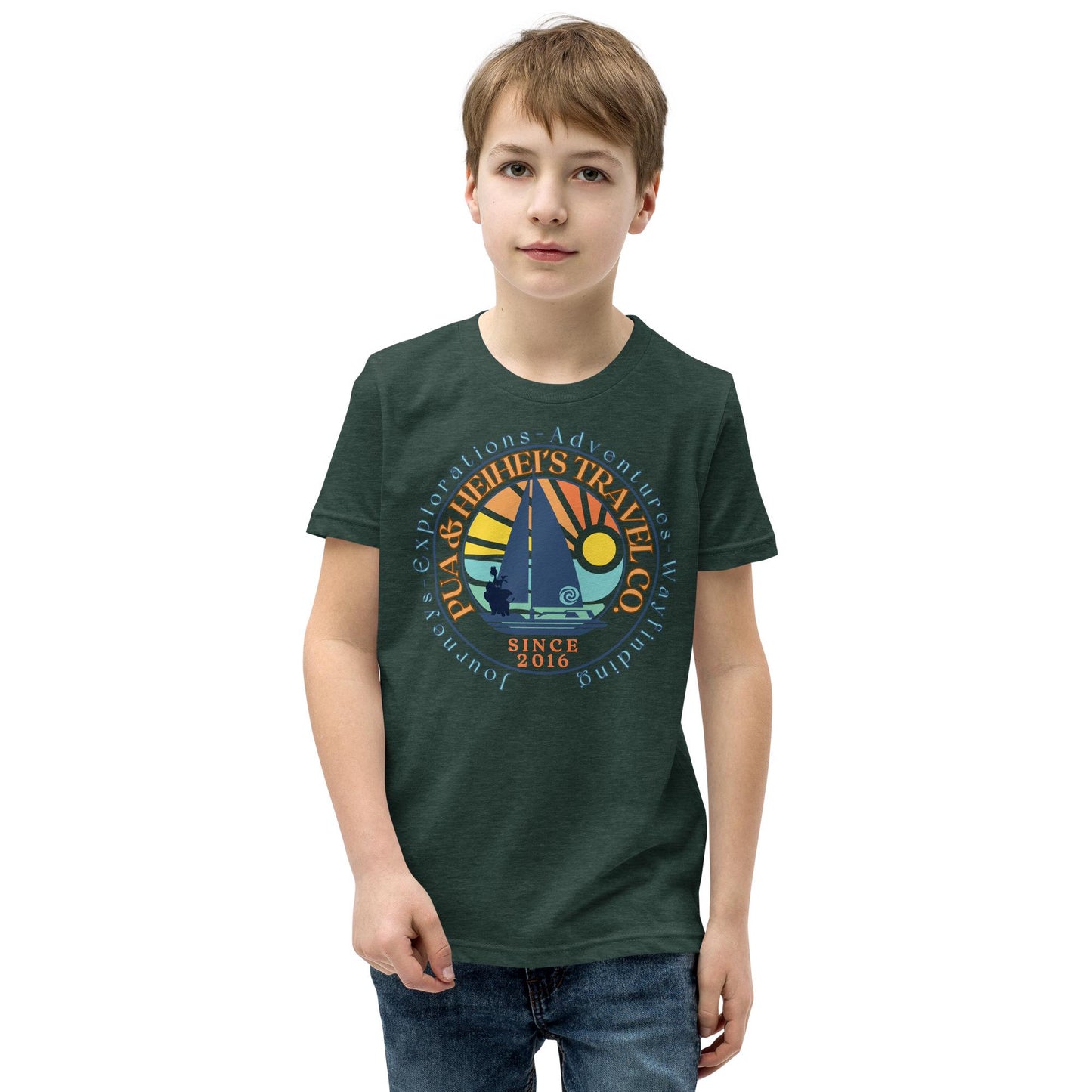 Pua and Heihei's Travel Co Youth Shirt, Disney Moana Inspired