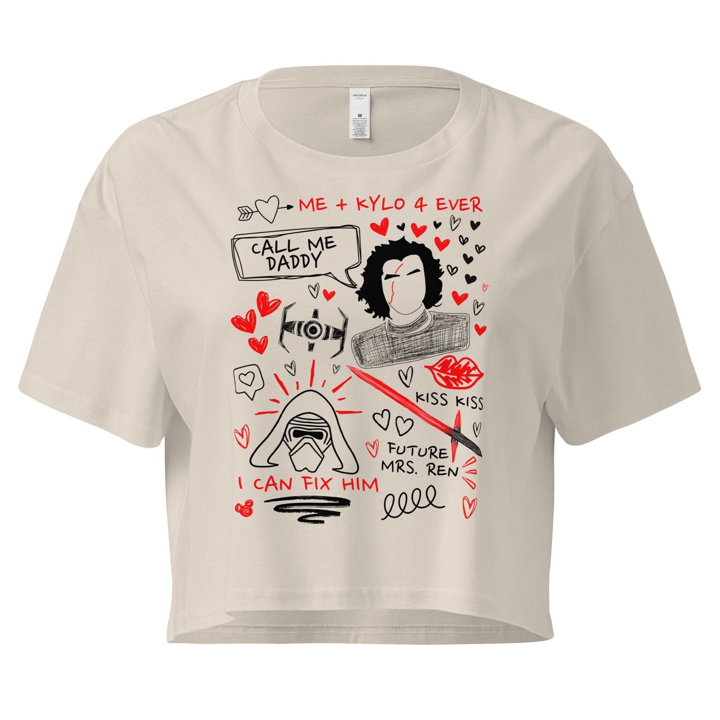 Kylo Ren Crop Top: Star Wars Doodle Sketch Shirt