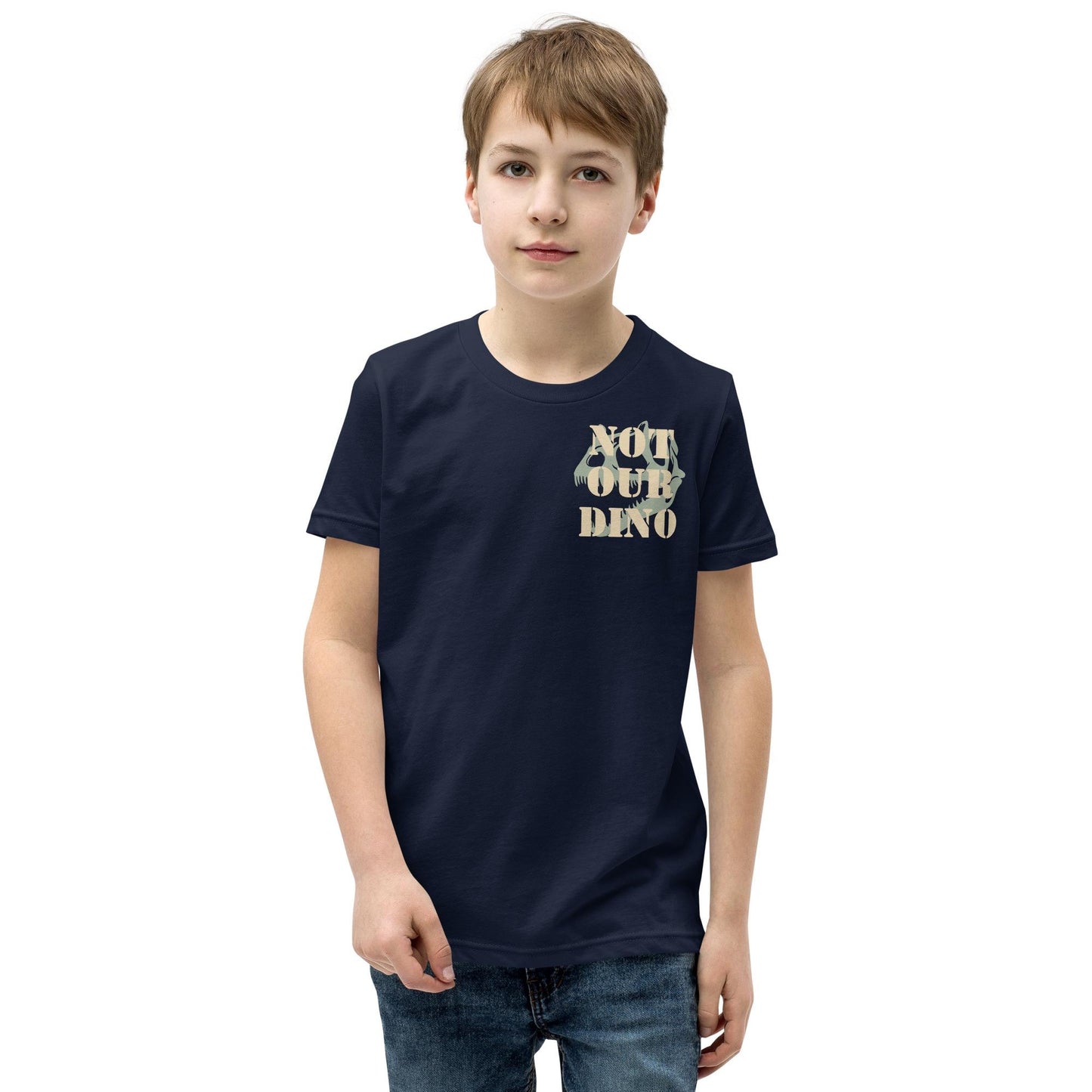 Not Our Dino Youth Shirt, Dinoland Design