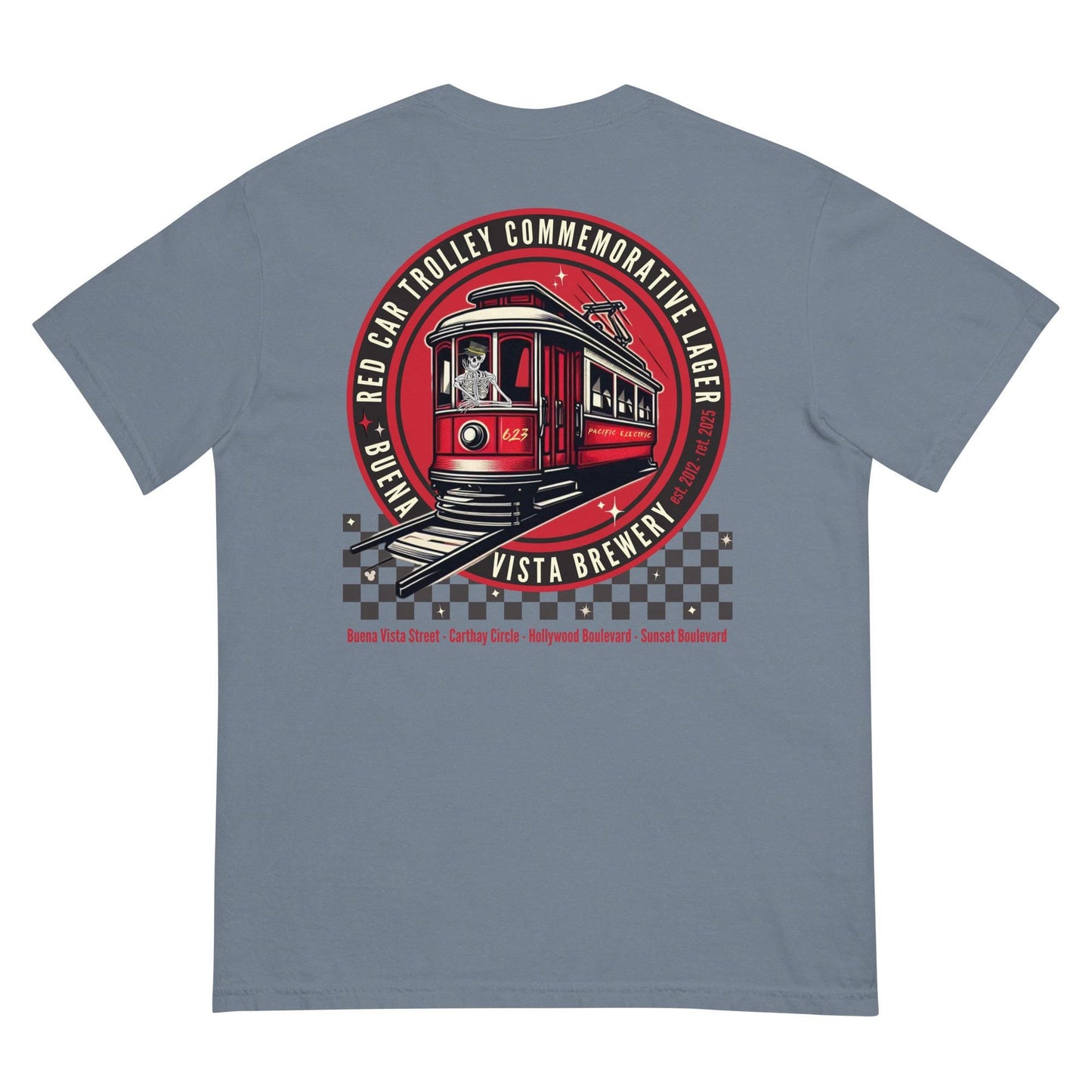 Red Car Trolley Disney Shirt, Yellow Cup Social Club Collab