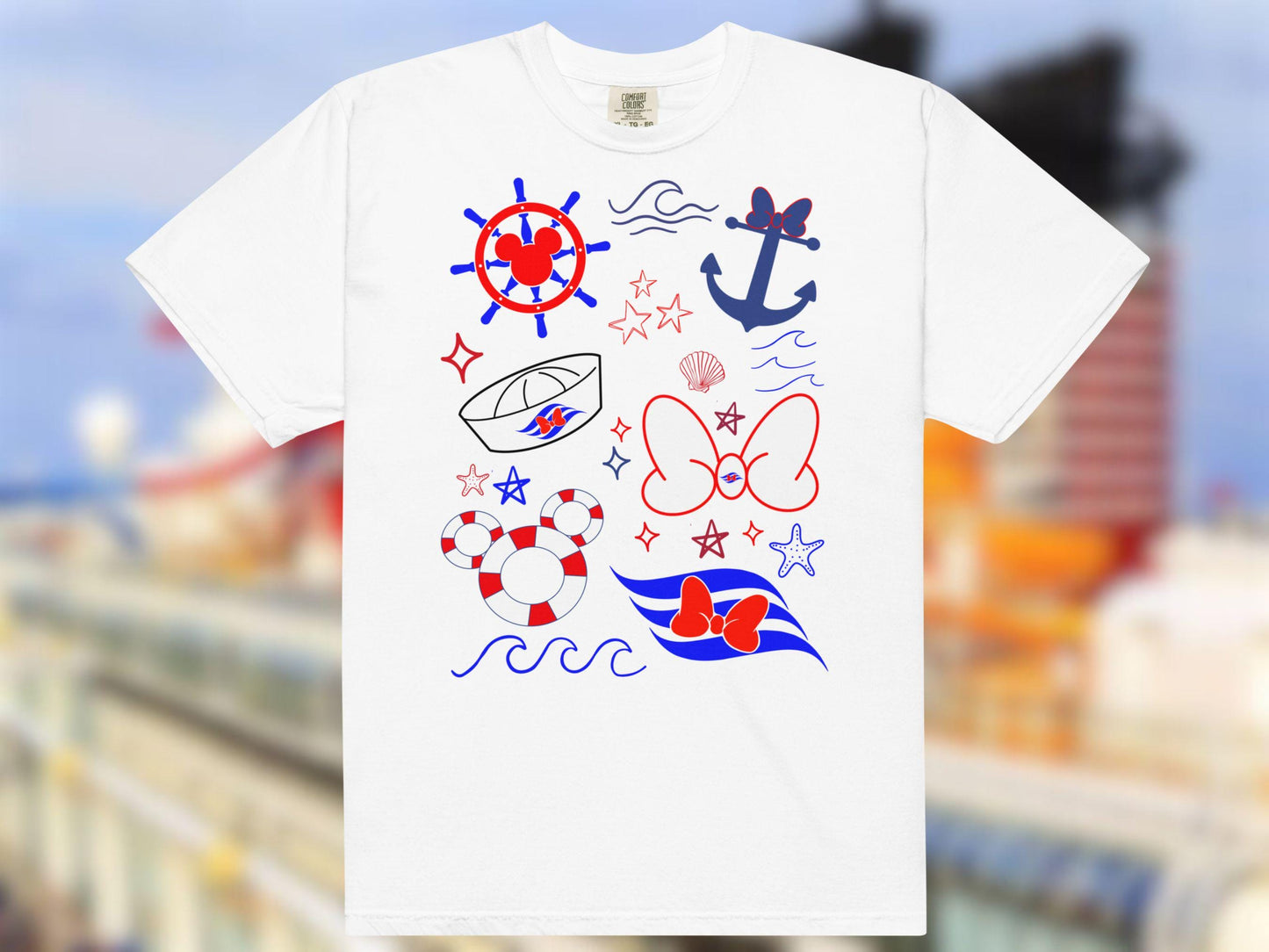 Disney Cruise Doodle Sketch Shirt, Family Vacation Tee