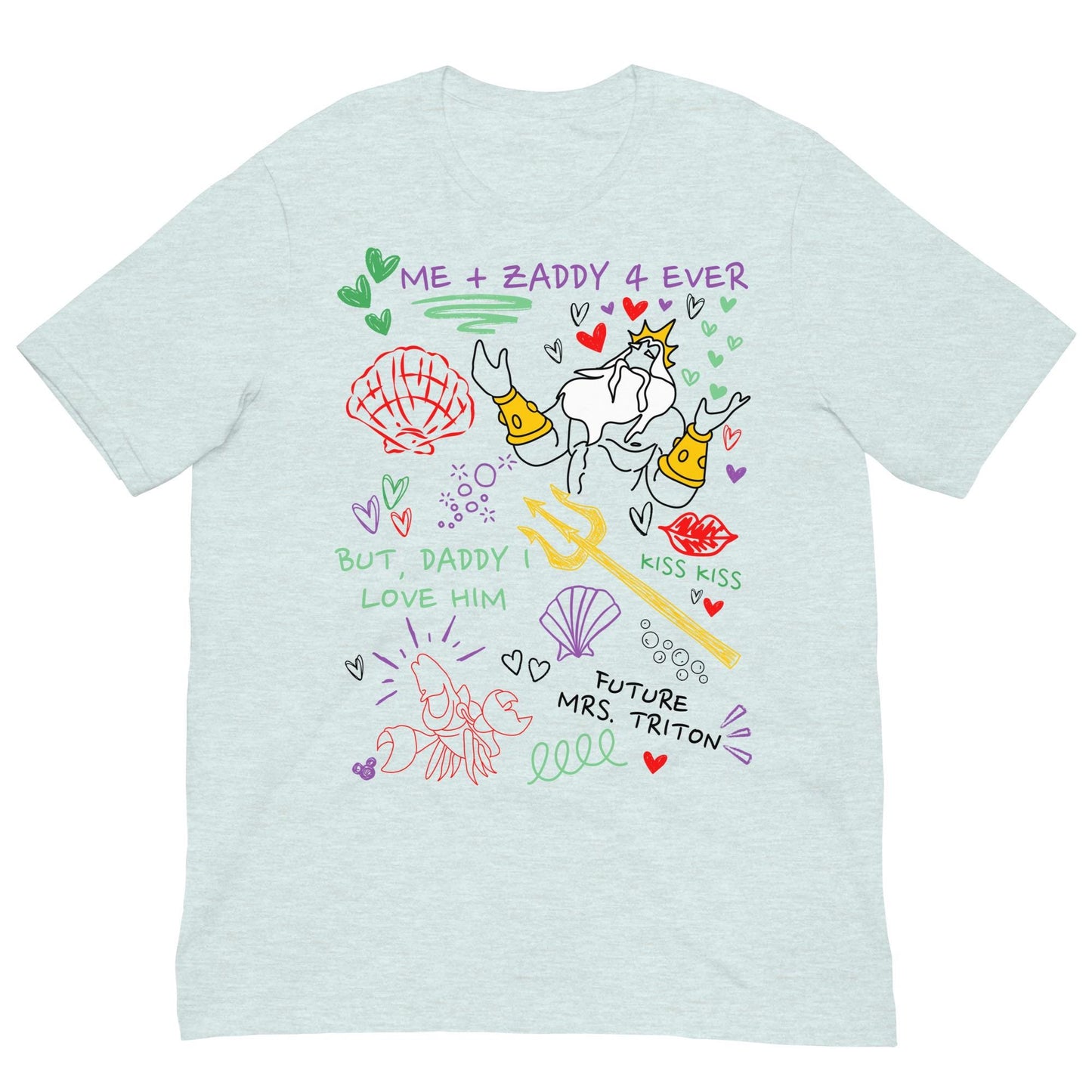 King Triton Doodle Sketch Shirt: Little Mermaid Girls Trip Tee