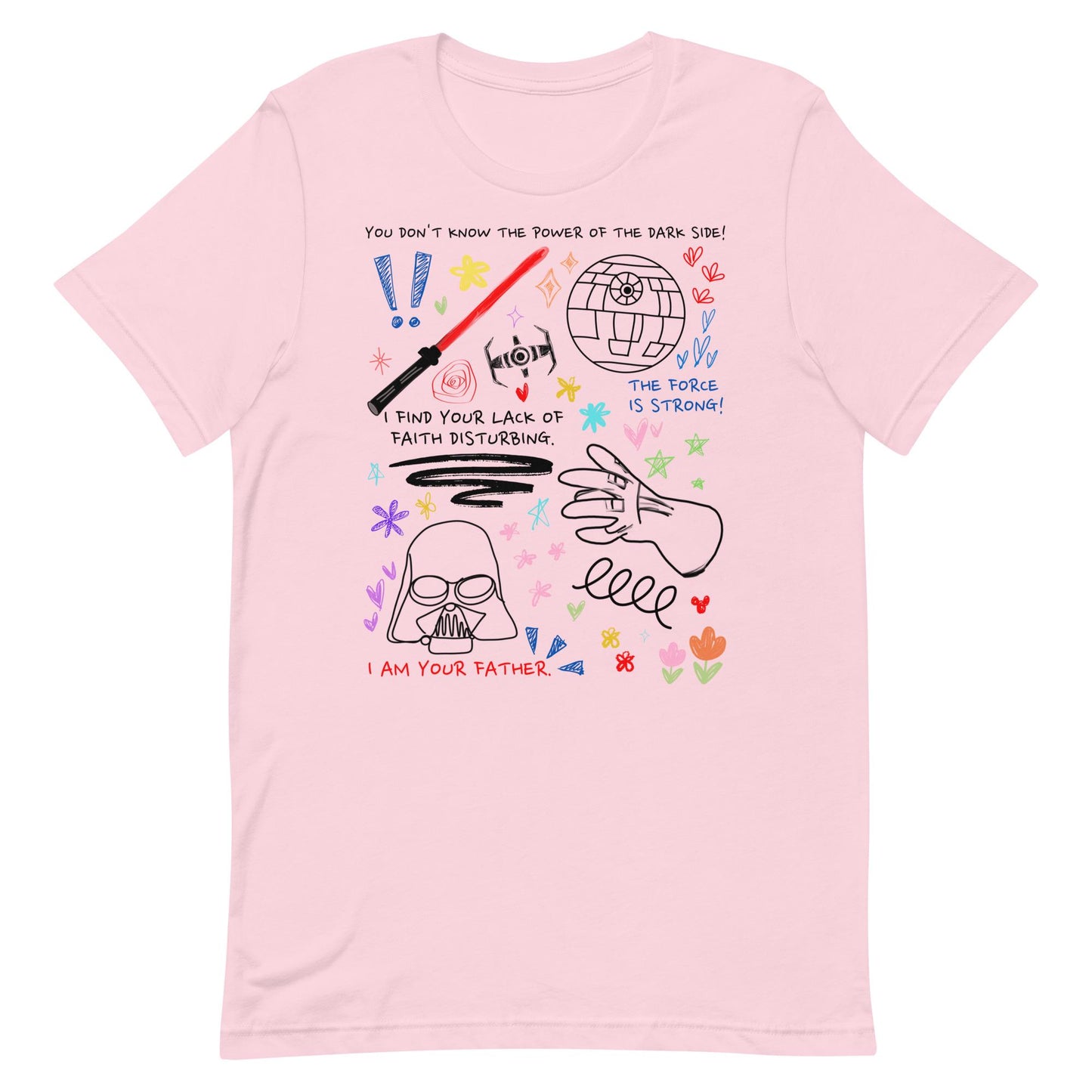 Darth Vader Doodle Sketch Shirt: Star Wars Dark Side Tee