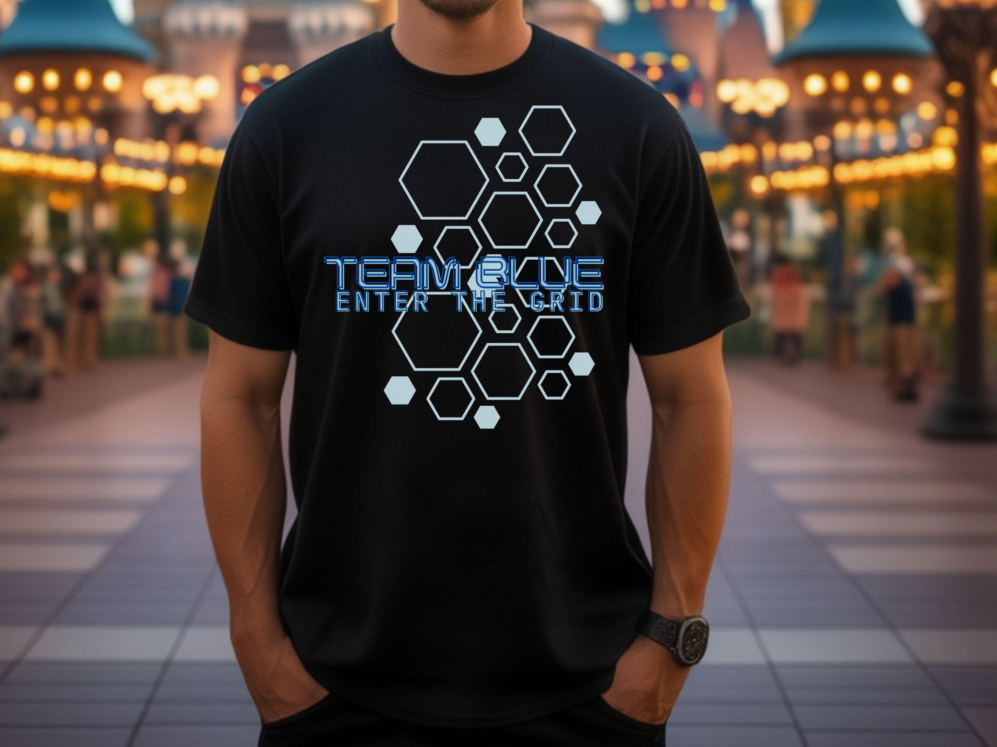 Tron 'Team Blue' Bella Canvas T-Shirt, Disney Family Shirt