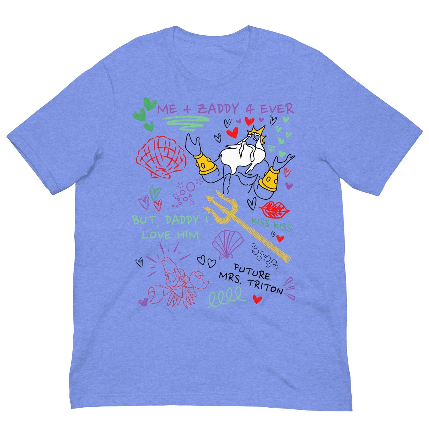 King Triton Doodle Sketch Shirt: Little Mermaid Girls Trip Tee