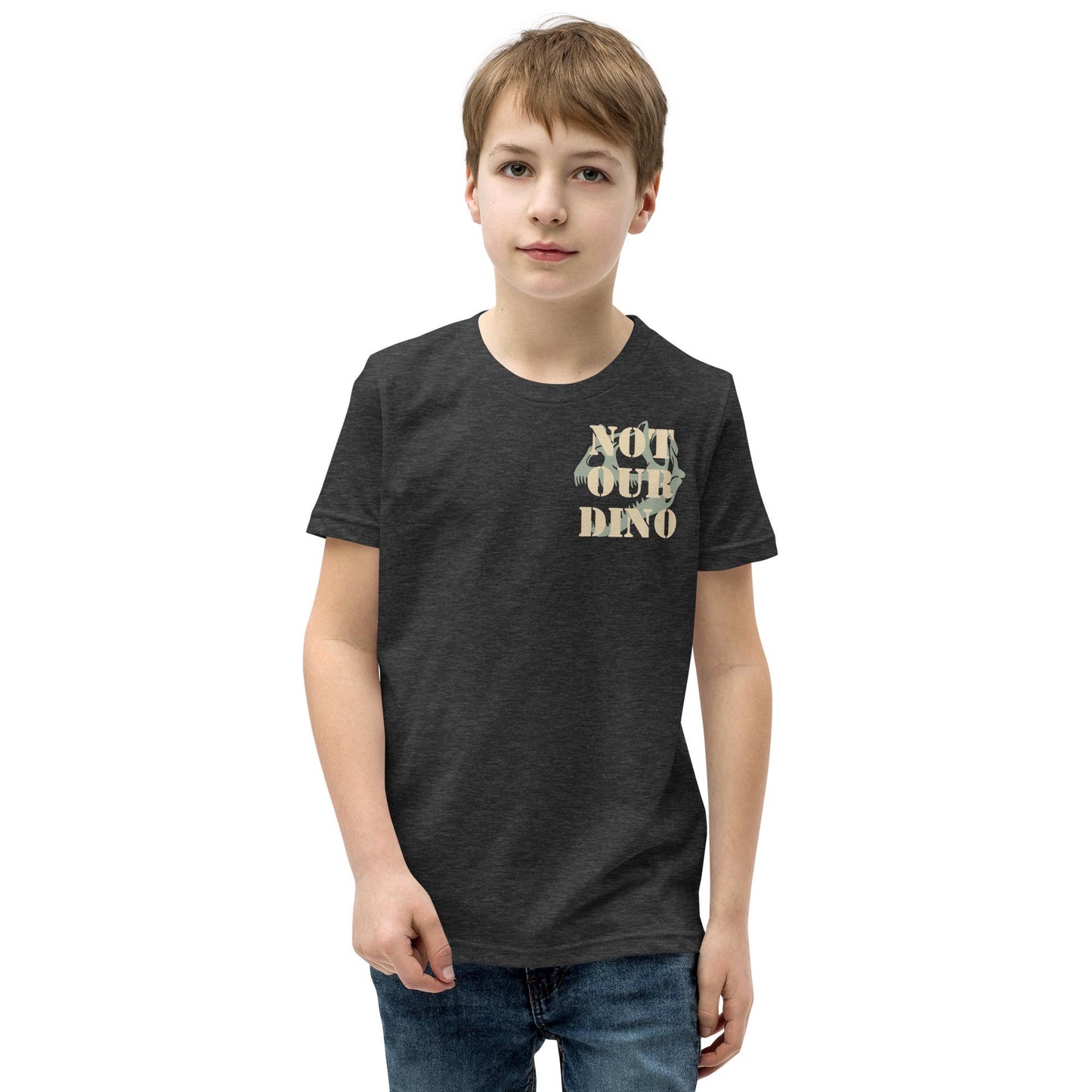 Not Our Dino Youth Shirt, Dinoland Design