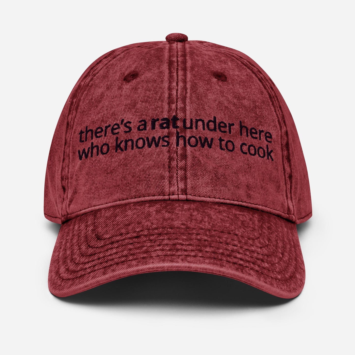 Disney Ratatouille Hat, "There's a Rat Under Here" Design