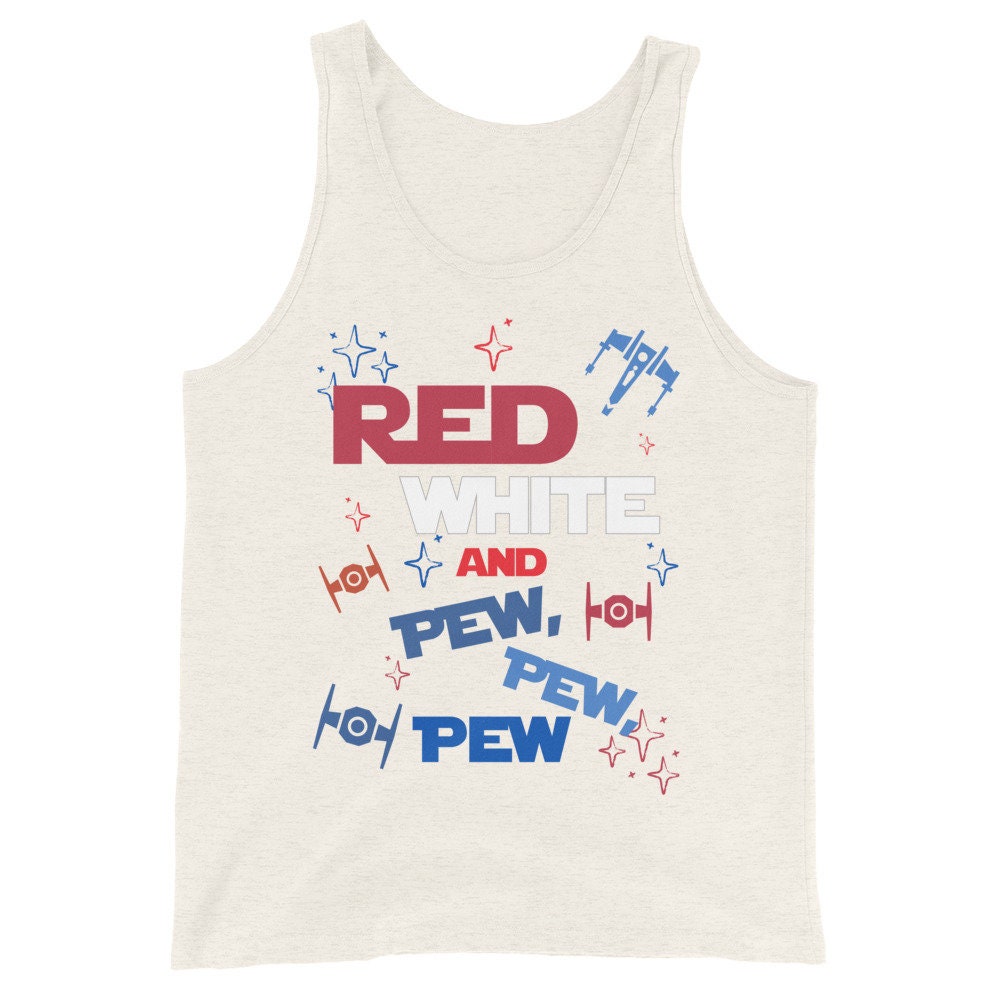 Disney Star Wars 4th of July Men's Tank | Red White & Pew Pew