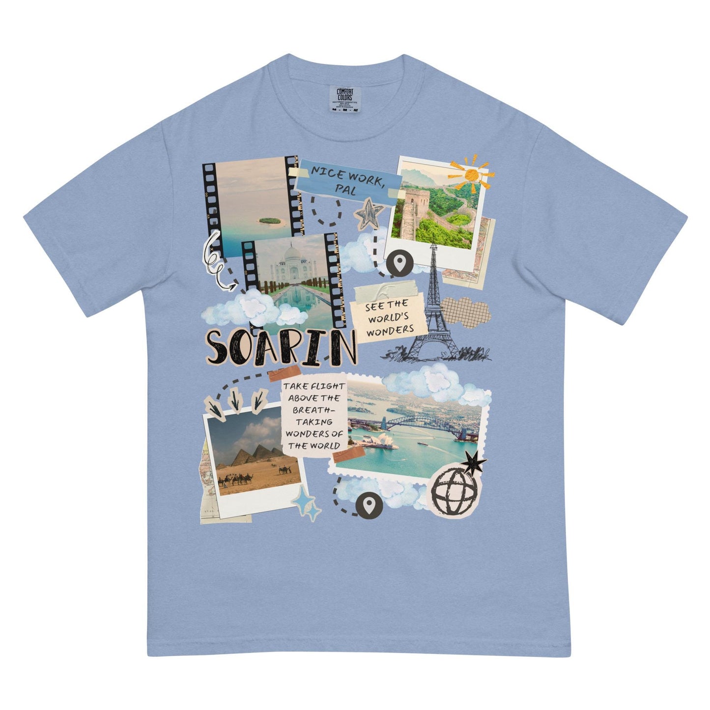 Soarin Disney Adult Scrapbook Comfort Colors Shirt